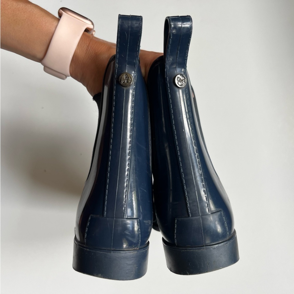 SAM EDELMAN Tinsley Rubber Rain Boot Navy Blue Size 9 - Picture 4 of 11